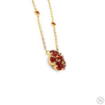 Red Sapphire Flower Necklace 70430 - Image 2