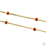 Red Sapphire Flower Necklace 70430 - Image 3