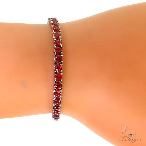 Red Sapphire Tennis Bracelet 69037 - Image 5