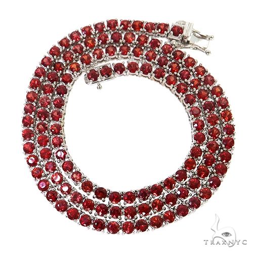 Red Sapphire Tennis Chain 69032 - Image 1