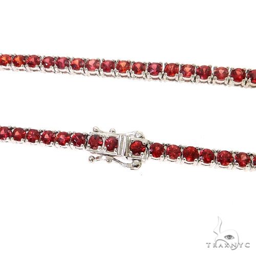 Red Sapphire Tennis Chain 69032 - Image 5