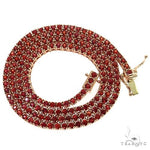 Red Sapphire Tennis Chain 69033 - Image 3