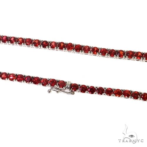 Red Sapphire Tennis Chain 69034 - Image 4