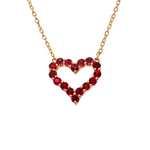 Red Sapphire Heart Necklace 67485