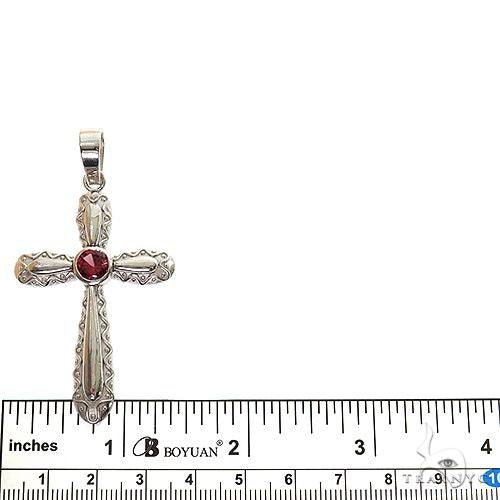 Rhodolite Sanctity Cross Pendant 69603 - Image 5