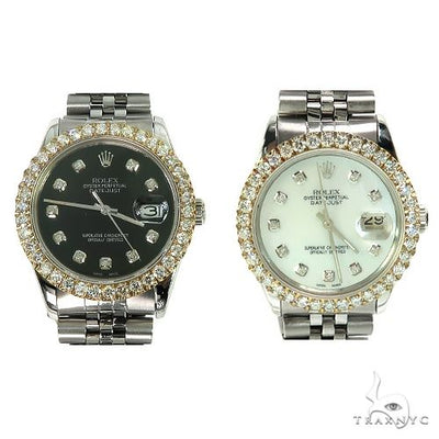 Rolex DateJust 36mm  Diamond Yellow Style Bezel Watch 66510 - Image 1