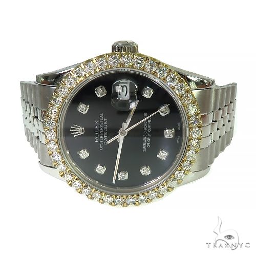 Rolex DateJust 36mm  Diamond Yellow Style Bezel Watch 66510 - Image 4