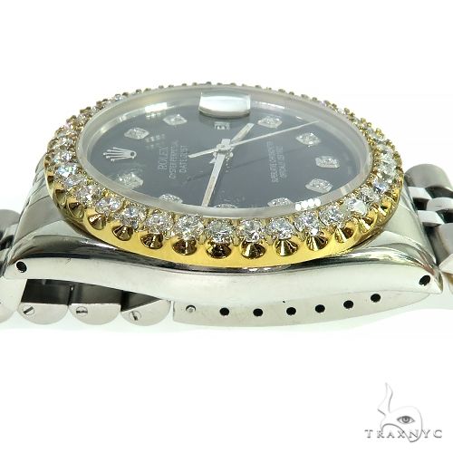 Rolex DateJust 36mm  Diamond Yellow Style Bezel Watch 66510 - Image 6