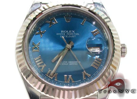 Rolex Datejust II Blue Steel & White Gold 116334 27957 - Image 1