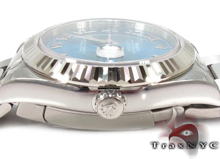 Rolex Datejust II Blue Steel & White Gold 116334 27957 - Image 9