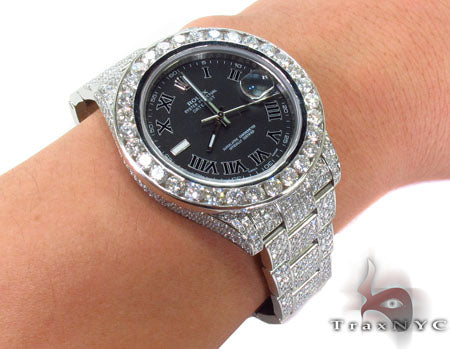 Diamond Rolex Datejust II White Gold and Steel 116334 bkrio 28690 - Image 12