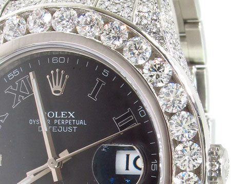 Diamond Rolex Datejust II White Gold and Steel 116334 bkrio 28690 - Image 5