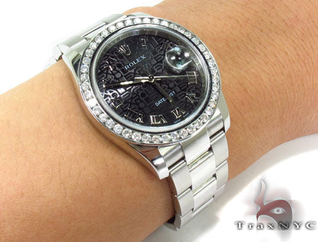 Diamond Rolex Datejust Steel 116200 BKJRO 29016 - Image 12