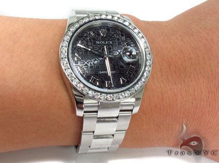 Diamond Rolex Datejust Steel 116200 BKJRO 29016 - Image 13