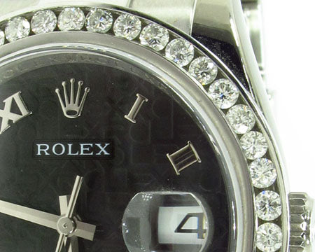 Diamond Rolex Datejust Steel 116200 BKJRO 29016 - Image 6