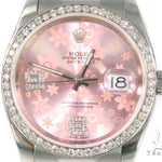 Rolex Date Just Floral Pink Steel 116200 44758 - Image 1