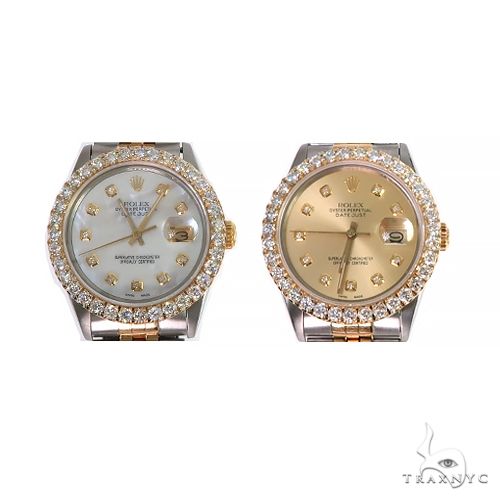 Rolex Two-Tone DateJust 36mm Diamond Bezel Watch 66521 - Image 1