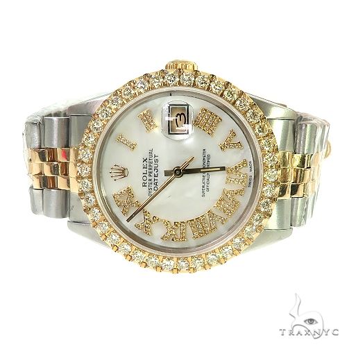 Rolex Two-Tone DateJust 36mm Diamond Bezel Watch 66438 - Image 3