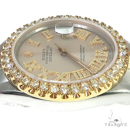 Rolex Two-Tone DateJust 36mm Diamond Bezel Watch 66438 - Image 6