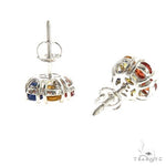 Romania Sapphire Flower Earrings 67134 - Image 3