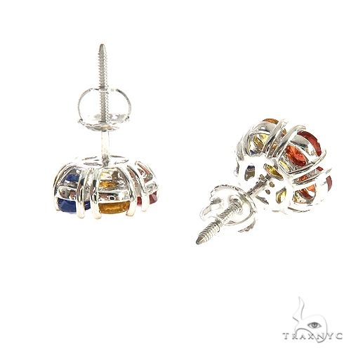 Romania Sapphire Flower Earrings 67134 - Image 3