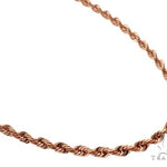 Solid 14K Rose Gold Rope Link Chain 28 Inches 5mm   64585 - Image 2