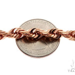 Solid 14K Rose Gold Rope Link Chain 28 Inches 5mm   64585 - Image 3