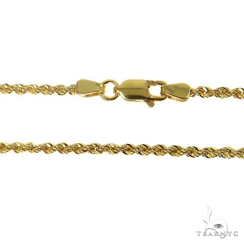 10k Yellow Gold Hollow Rope Gold Chain 24 Inches 2mm   43592 - Image 5