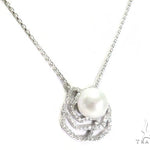 Rose Diamond Pearl Necklace 44602 - Image 2