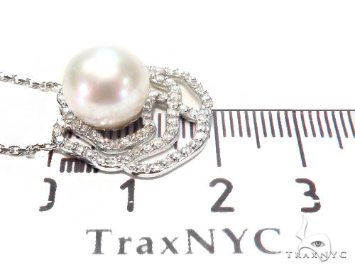Rose Diamond Pearl Necklace 44602 - Image 7