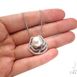 Rose Diamond Pearl Necklace 44602 - Image 8