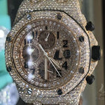 Rose Gold  Audemars Piguet Royal Oak Offshore Diamond Watch Leather Strap 63892 - Image 1