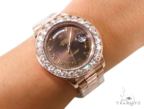 Rose Gold Day-Date Presidential Diamond Rolex Watch 36728 - Image 12