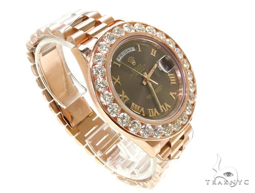 Rose Gold Day-Date Presidential Diamond Rolex Watch 36728 - Image 4