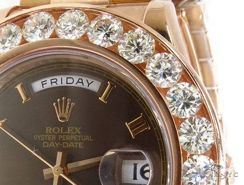 Rose Gold Day-Date Presidential Diamond Rolex Watch 36728 - Image 6