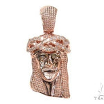 Rose Gold Jesus Diamond Pendant 65477 - Image 1