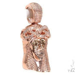 Rose Gold Jesus Diamond Pendant 65477 - Image 2