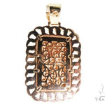 Rose Gold Micro Pave Diamond Dog Tag Set 64008 - Image 4