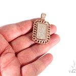 Rose Gold Micro Pave Diamond Dog Tag Set 64008 - Image 5