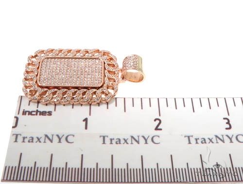 Rose Gold Micro Pave Diamond Dog Tag Set 64008 - Image 6