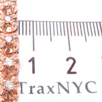 Rose Gold Pink and White Color Diamond Chain 40 Inches 6mm   33323 - Image 10