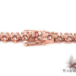 Rose Gold Pink and White Color Diamond Chain 40 Inches 6mm   33323 - Image 8
