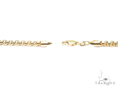14k Yellow Gold Hollow Round Box Chain 24 Inches 3mm   40910 - Image 5