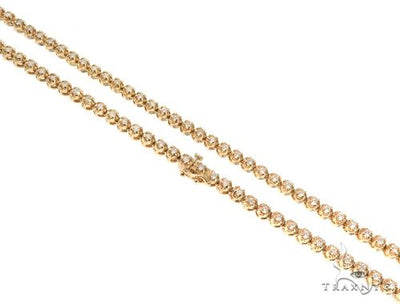 Round Cut Prong Diamond Chain 22 Inches 4mm   64001 - Image 1