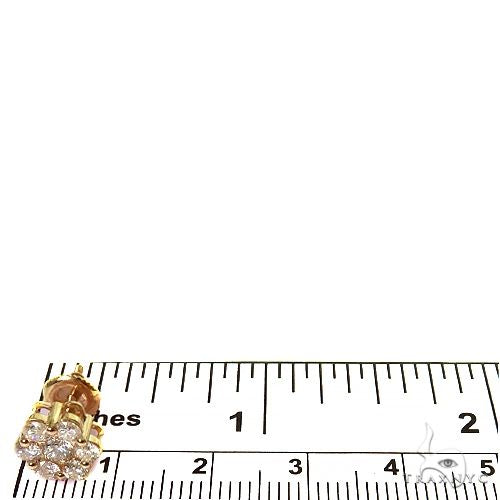 Round Cut Stud Flower Earrings 305