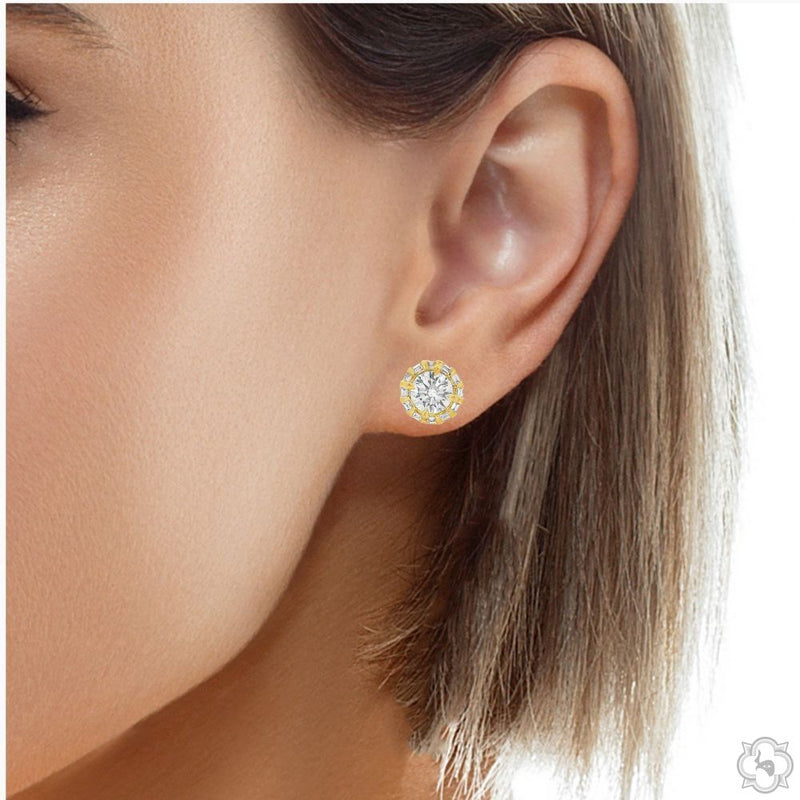 Round Diamond Studs 70760 - Image 6