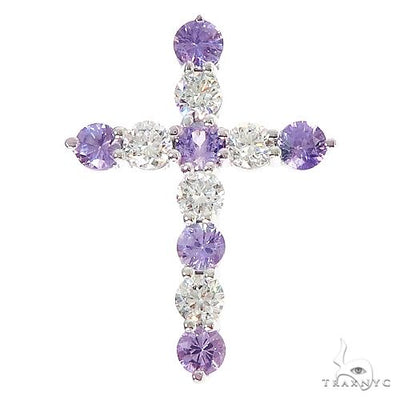 Royal Purple Sapphire Diamond Cross 67006 - Image 1
