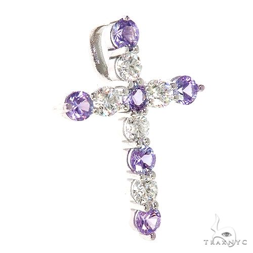 Royal Purple Sapphire Diamond Cross 67006 - Image 2