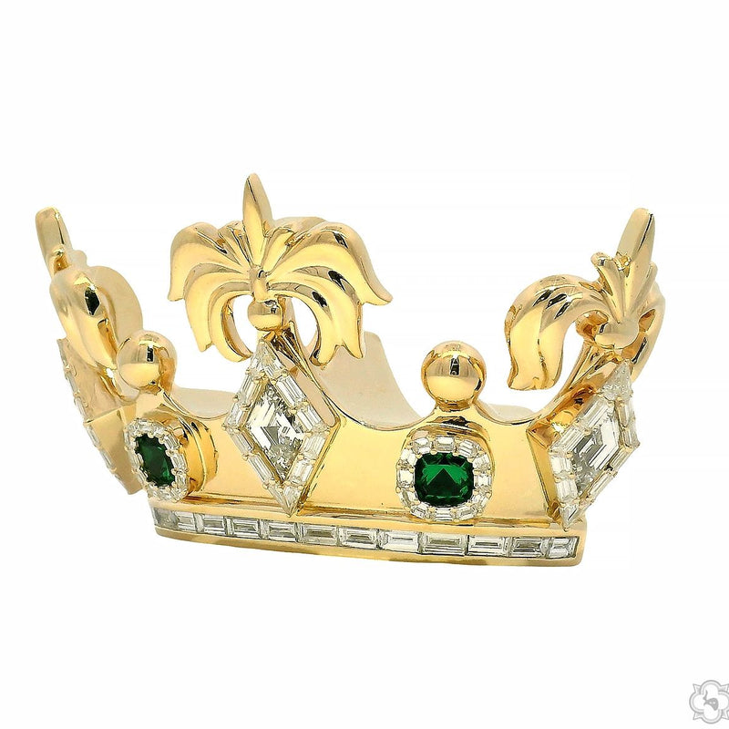 Royal Crown Diamond and Emerald Pendant 70775 - Image 3