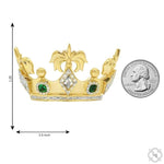 Royal Crown Diamond and Emerald Pendant 70775 - Image 8